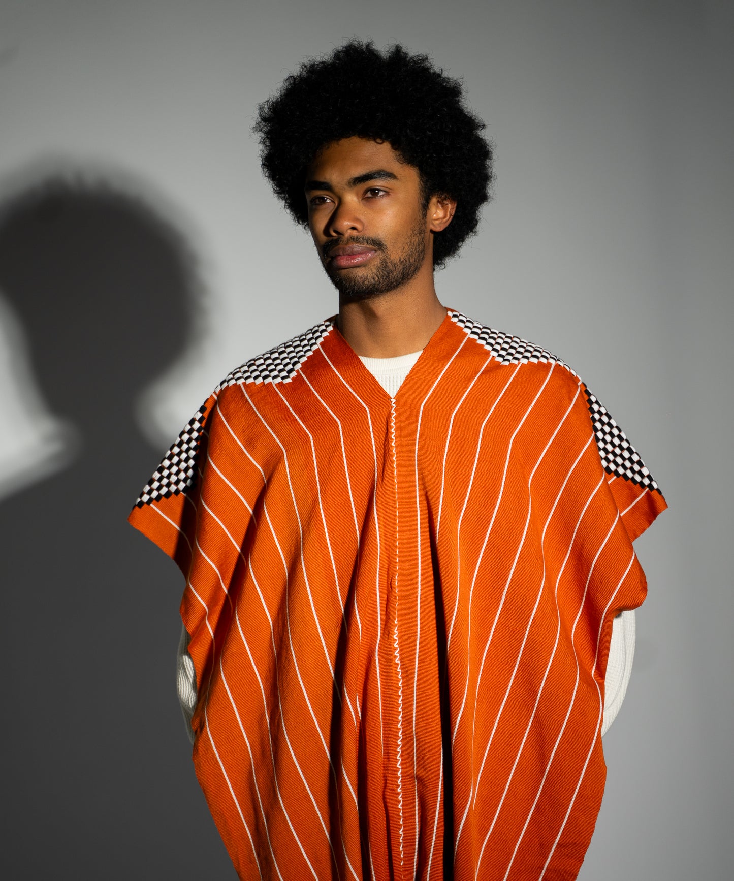 Poncho - Orange/Yellow/Grey