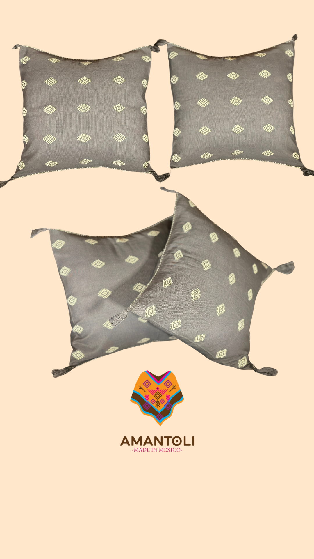 Cushion Cover Pair - Grey