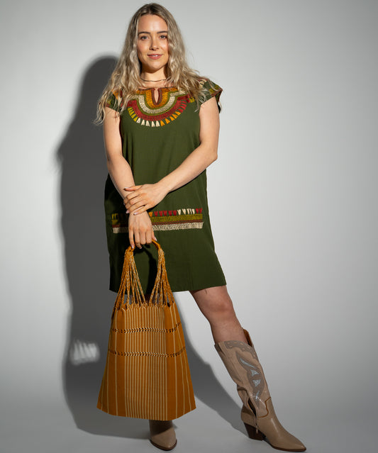 Tote Bag - Brown/Yellow