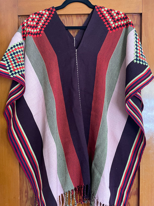 Poncho - Purple/red