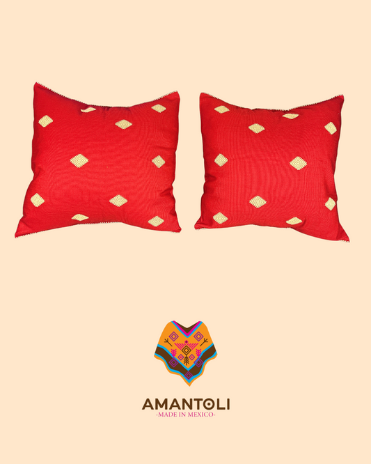 Cushion Cover Pair - Red