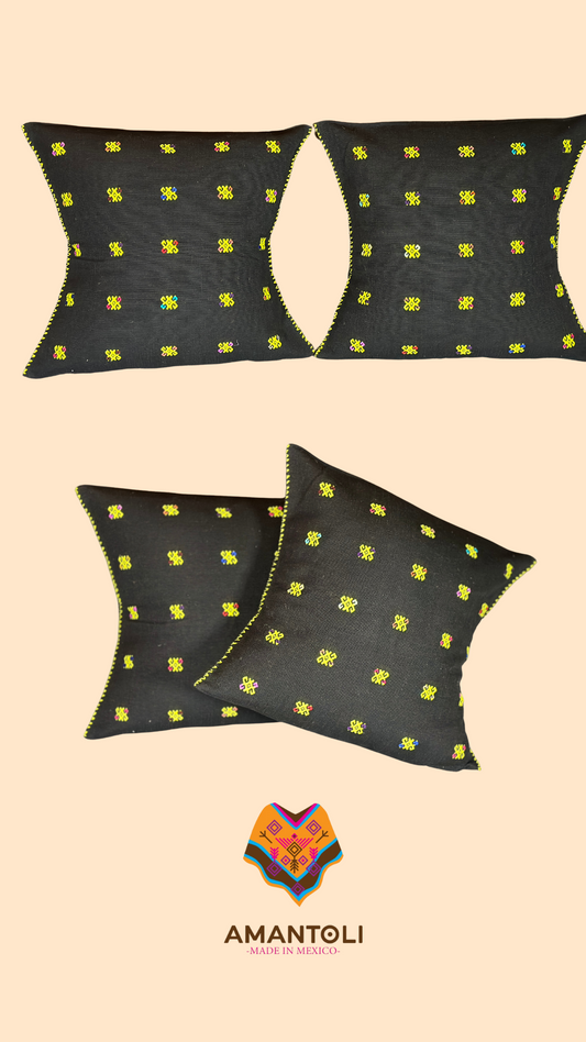 Cushion Cover Pair - Black